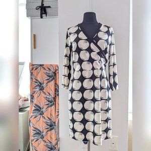 The Limited 3/4 sleeve  Faux Wrap Dress